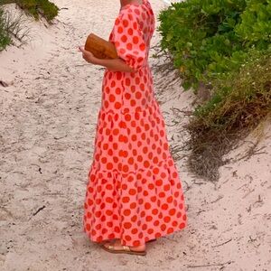 Who What Wear Polka Dot Linen Dress sz. XS
